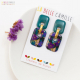 JANINE boucles d'oreilles "Fleur violet" - Bibop et Lula