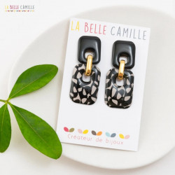 JANINE boucles d'oreilles "Seventies noir" - Bibop et Lula