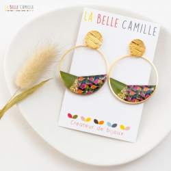 SOFIA boucles d'oreilles "Paint Kaki" - Bibop et Lula