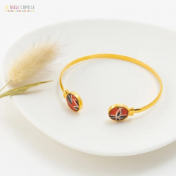 JONC, Bracelet "Flower-terracotta" - Bibop et Lula