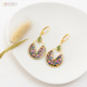 LOU boucles d'oreilles "Paint kaki" - Bibop et Lula