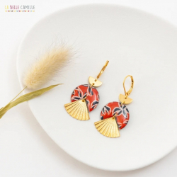 OLIVIA boucles d'oreilles "Flower terracotta" - Bibop et Lula