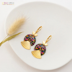 OLIVIA boucles d'oreilles "Paint kaki" - Bibop et Lula