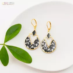 LOU boucles d'oreilles "Seventies noir" - Bibop et Lula