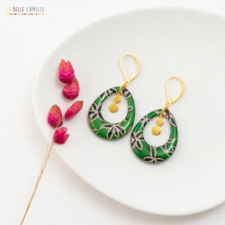 ESMEE boucles d'oreilles "Flower Vert" - Bibop et Lula