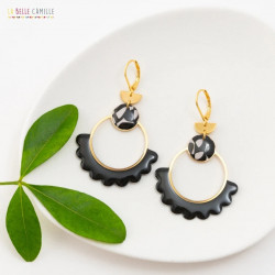 SALOME boucles d'oreilles "Seventies Noir" - Bibop et Lula