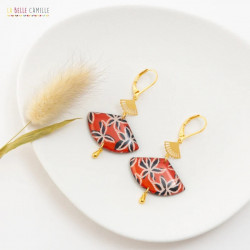 AYA boucles d'oreilles "Flower Terracotta" - Bibop et Lula