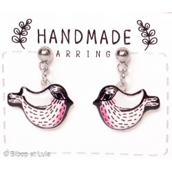 Boucles d'oreilles clous, Birds - Bibop et Lula