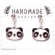 Boucles d'oreilles clous, Panda - Bibop et Lula