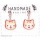 Boucles d'oreilles clous, Happy Cat - Bibop et Lula