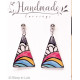 Boucles d'oreilles clous pendantes, Arc en ciel - Bibop et Lula