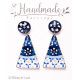 Boucles d'oreilles clous pendantes, Azulejos - Bibop et Lula