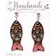 Boucles d'oreilles clous pendantes, Fish - Bibop et Lula