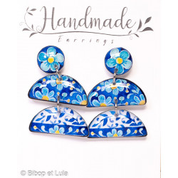 Boucles d'oreilles clous pendantes , Porto - Bibop et Lula