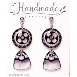 Boucles d'oreilles clous pendantes , Tokyo - Bibop et Lula