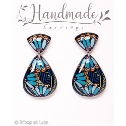 Boucles d'oreilles clous pendantes , Venise - Bibop et Lula