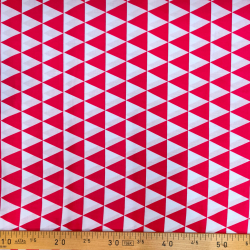 Tissu coton Triangles rouges - Bibop et Lula