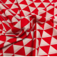 Tissu coton Triangles rouges - Bibop et Lula