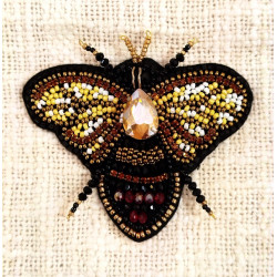 Broche brodée Abeille - Bibop et Lula