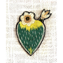 Broche Coeur Fleuri - Bibop et Lula