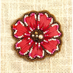 Broche Fleur Rose - Bibop et Lula