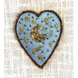 Broche Coeur Bleu - Bibop et Lula