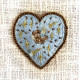 Broche Coeur Bleu - Bibop et Lula