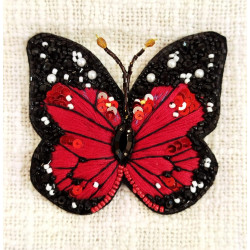 Broche Papillon Rouge - Bibop et Lula