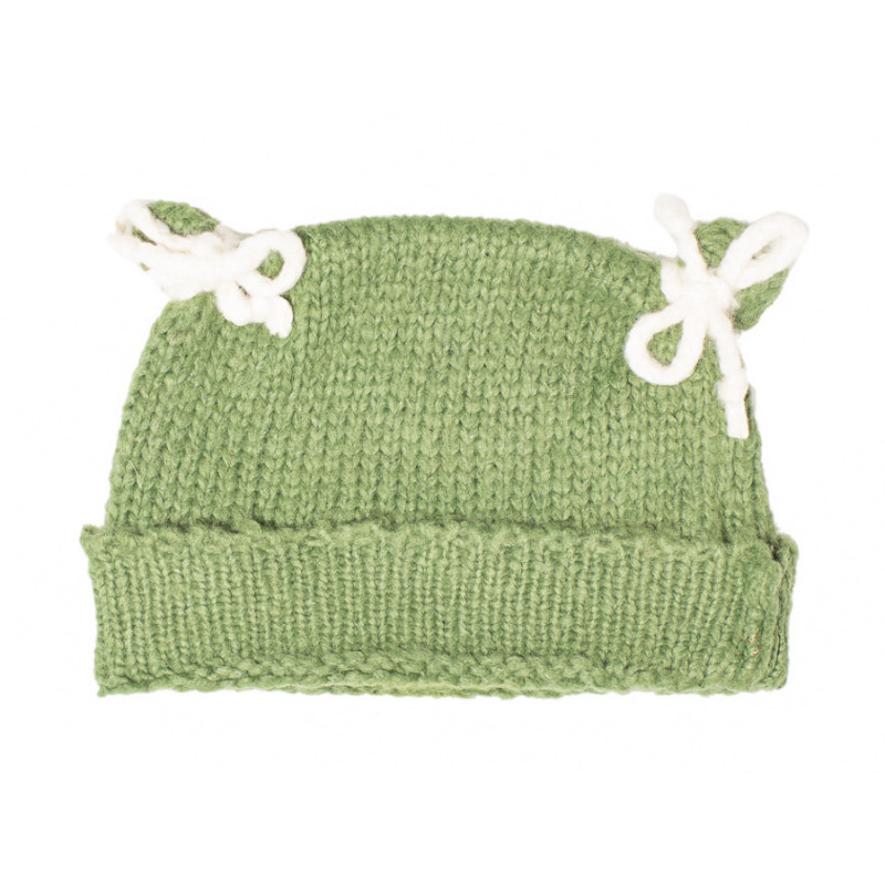 Bonnet Bebe Laine Vert Jade