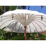 Parasol balinais écru coton diamètre 190cm. Livraison offerte - Bibop et Lula