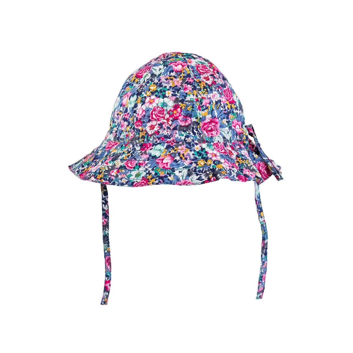 Chapeau De Soleil Bebe Coton Reglable A Fleurs