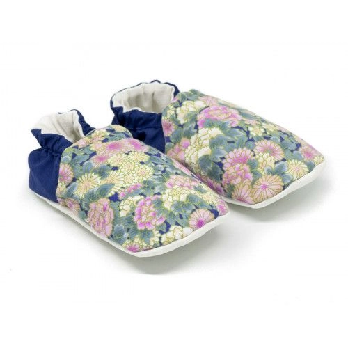 Chaussons bébé souples Isumi bleu - Bibop et Lula