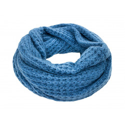 Grand snood laine Bleu Orage - Bibop et Lula